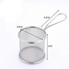 (C) 304 Stainless Steel Colander Spicy Hot Powder Fence Commercial Filter Net Noodle Basket Household Hot Vegetable Basket Slip Net