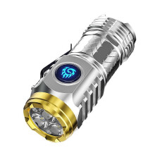 (S61) Three-eyed Strong Light Rechargeable Super Bright Monster Mini Flash Super Portable Lighting Home/camping
