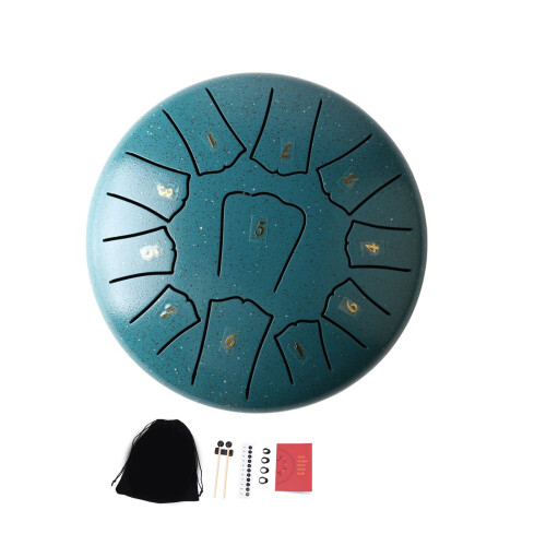11 Note Small Steel Drum Portable Design Perfect For-malachite