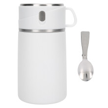 Thermos isotherme avec cuillère, bocal à soupe étanche pour adultes, récipient alimentaire sous vide avec couverts réutilisables, large