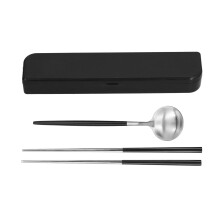 Ensemble de couverts de voyage portables, robustes et durables, en acier inoxydable avec étui en ABS pour protéger votre vaisselle lors de vos