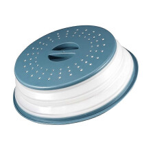 (blue) 2pcs Foldable Microwave Lid, Microwave Plate with Lid Microwave Plate Lid, for Fruits
