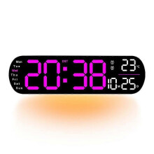 (Pink) Nartionwant Digital Wall Clock, Nartio Want 2025 Upgraded Digital Wall Clock