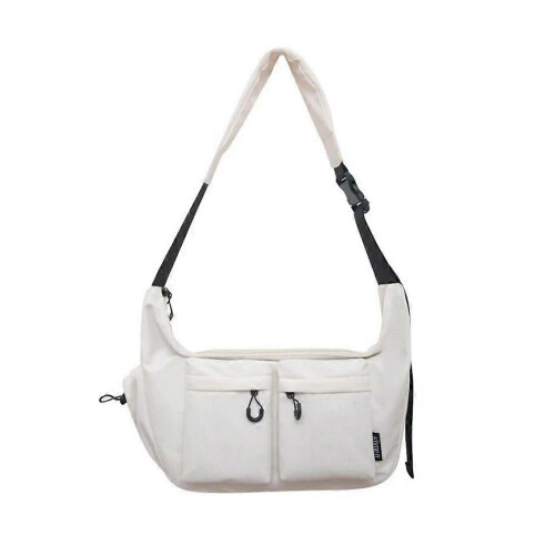 (White) Dallaswind Large Capacity Messenger Bag, multi-pocket, Large capacity,waterproof