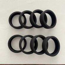 (black) 8x Luggage Caster Shoes Wheel Universal wheel chair Luggage Color Wheel Protection Cover Silicone Case