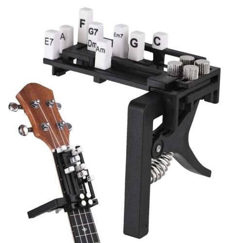Guitar Learn Aid Tool Guitar Chord Presser Ukulele Chord Trainer Guitar Chords Learning System for Guitar Beginner 1