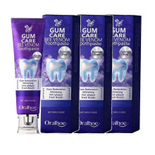 (3pcs)1-3X Bee Venom Toothpaste for Gum Restoration, Purple Teeth Whitening Toothpaste for Sensitive Teeth, Anti-plaque -Breath Fresheners - 100g