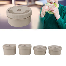 Beige 316 Stainless Round Insulated Bento Box 4pcs