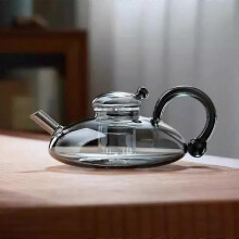 (Rat Tail Pot, Smoky grey) Innovessa Tea Pot,20oz Sereno Filtration Teapot Set,Glass Teapot with Infusers