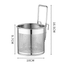 (B) 304 Stainless Steel Colander Spicy Hot Powder Fence Commercial Filter Net Noodle Basket Household Hot Vegetable Basket Slip Net