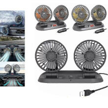(5V)Newly Double Cooling Car Fan Presencte, Upgraded Portable Vehicle Cooling Fan