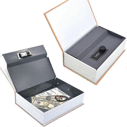 (Luna)Portable Hidden Safe Book With Combination Lock Safe Money Storage Secret Book 1