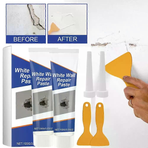 (2pcs)1-3PCS Tokyo Mart Wall Repair Kit, Wall Spackle Paste Mending Agent with Scraper 100G