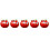 Clear Glass Beads For DIY Christmas Crafts-Red ceramic apple 1