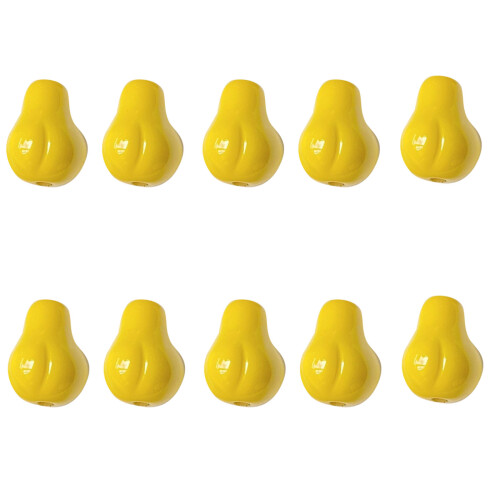 Lemon Themed Acrylic Beads For Handmade-Yellow pear shape