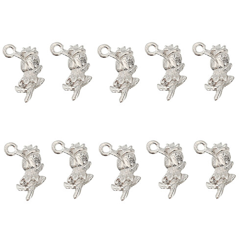Christmas Crafting Beads Premium Metal Component For-Rose
