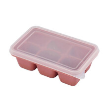(4x pink) 1/2/3/4pcs 6 Grid Big Ice Tray Mold Box Large Food Grade Silicone Ice Cube Square Tray Mold Diy Bar Pub Wine Ice Blocks Maker Model