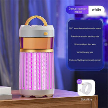(Plug in models, white) 2000mAh UV Mosquito Lamp USB Rechargeable Model Mosquito Lamp Pest Control Lamp For Home 360 Large Area Silent mosquito trap