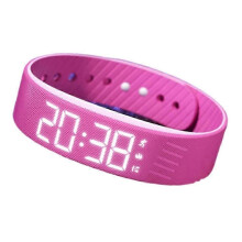 (Rose Pink) New Fitsleeps Alarm Clock Watch,Fitsleeps Alarm BraceletSilent Vibration Wake-Up