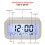 (black) New Digital LED Large Display Snooze Alarm Clock Night Light Thermometer 2