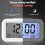 (black) New Digital LED Large Display Snooze Alarm Clock Night Light Thermometer 5