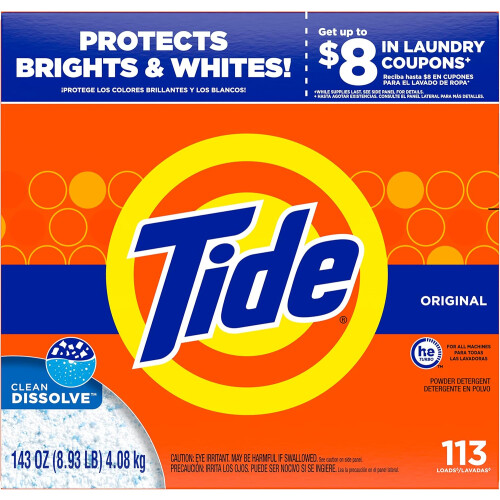 Tide Original HE Turbo Powder, 113 Loads (143 Oz)