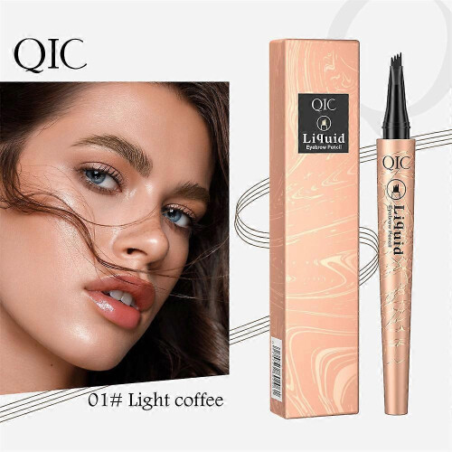 (01) Microblading Tattoo Eyebrow 3D liquid Ink Pen waterproof 4 fork pencil brow UK 1