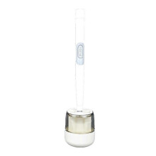 (1pc, white) 1/2pcs Punch-Free Wall Hanging Long Handle Silicone Toilet Brush with Liquid Tongue Type