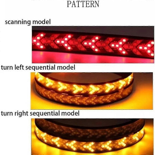 (A, 1m) Fall Warning Signal Driving Light Strip, Car LED Light Strip Decorative Lights 1