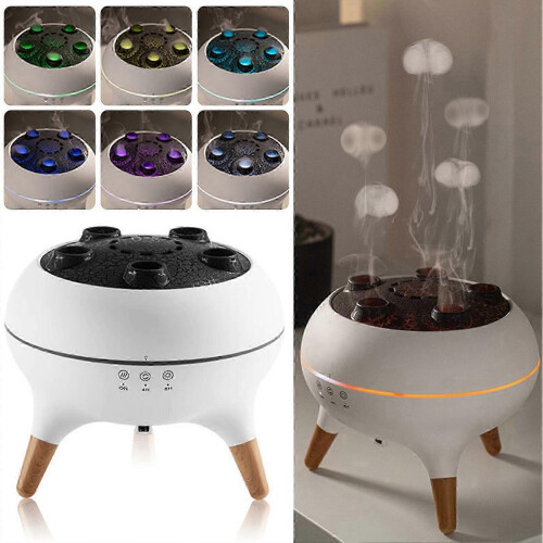 (1, C) Essential Oil Diffuser with 7-Colour LED Lights - Timed Aromatherapy Device for Relaxing Home Ambiance
