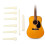Acoustic Guitar Bridge Set Plastic Nut Saddle 4pc 5