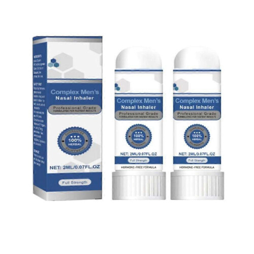 (2pcs) Mens Energy Boosting Nasal Suction Stick Natural Safe Formulation for Daily Use