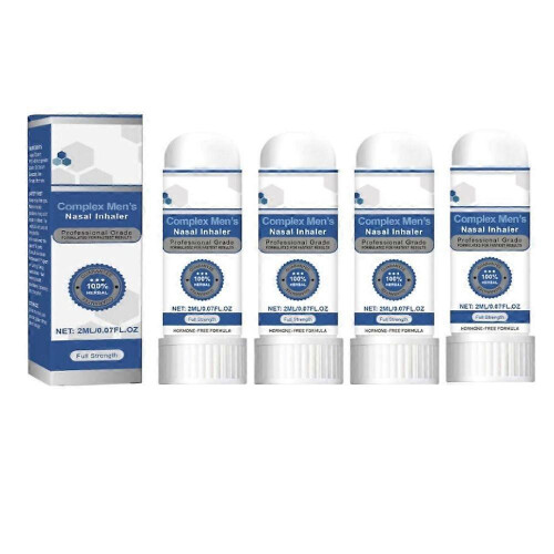(4pcs)Mens Energy Boosting Nasal Suction Stick Natural Safe Formulation for Daily Use