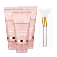 (3pcs) 1-3PCS Hydrolyzed Collagen Overnight Facial Mask Wrapping Peel-Off Mask Hydrating Firming Mask for Elasticity Reduces Sagging Dullness