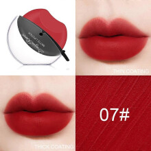(Orange Red) Lazy Lipstick Girls Matte Makeup Waterproof Long Lasting Non-Stick Cup Lip Gloss