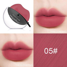 (Peach Pink) Lazy Lipstick Girls Matte Makeup Waterproof Long Lasting Non-Stick Cup Lip Gloss