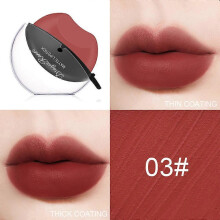 (Red Tea Red Brown) Lazy Lipstick Girls Matte Makeup Waterproof Long Lasting Non-Stick Cup Lip Gloss