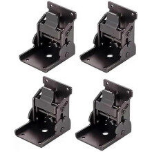 (4pcs, black) 2/4pcs 90 Degrees Self-Locking Folding Hinge Anti-Corrosion Invisible Connector