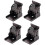 (4pcs, black) 2/4pcs 90 Degrees Self-Locking Folding Hinge Anti-Corrosion Invisible Connector 1