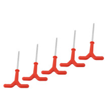 Red ABS Ice Fishing Tent Pegs 5 Pack 18.5cm