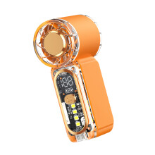 Portable Handheld Turbos Fan High Speed Handheld Fan-Tangerine