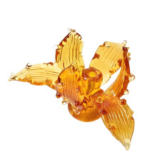 Unique Glass Irises Flower Ornament Incenses Stick Burners-Gold