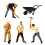 Tiny Construction Worker Figures Digging Road 1:64 Scale-Suit 1