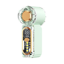 Handheld Digital Fan Powerful Turbos Fan Cooling-Light Green
