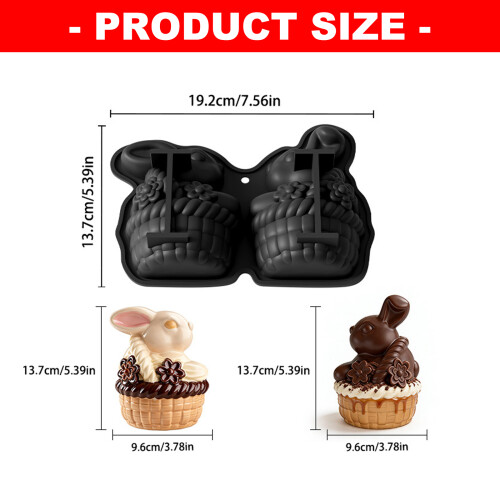 Easter Hare Silicone Candle Mould for Handmade Candle Chocolate 2