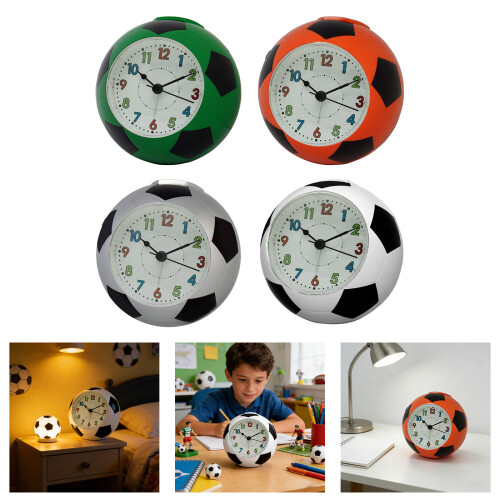 Analog Alarm Clock,Silents None Ticking Clock Battery-Green 2