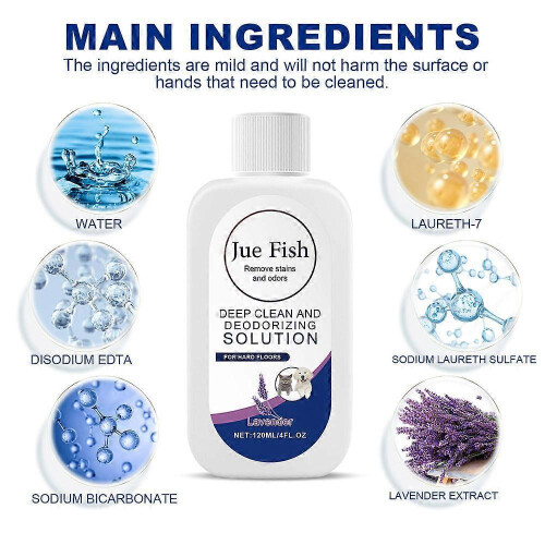 2x Jue Fish Lavender Remove stains and odors DEEP CLEAN AND DEODORIZING SOLUTION for HARD FLOORS 2