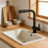 Sink Basin Faucet Pull Out Kitchen-Brushed Without piping 7