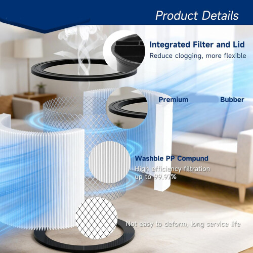 Filtres d'aspirateur de remplacement,-2 noyaux4 coton 2 1