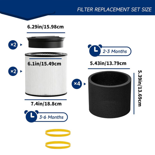 Filtres d'aspirateur de remplacement,-2 noyaux4 coton 2 2